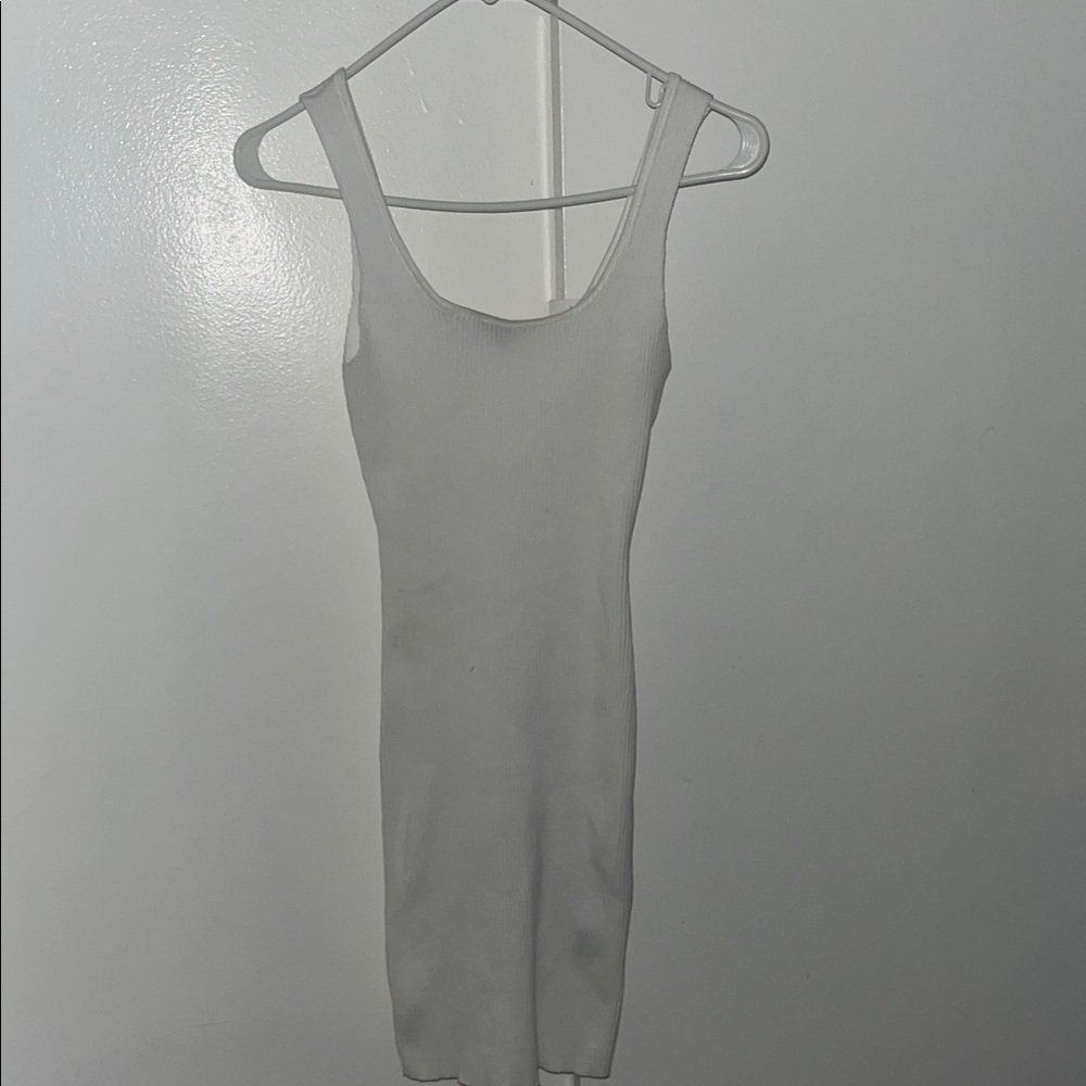 Chic White Sleeveless Mini Dress